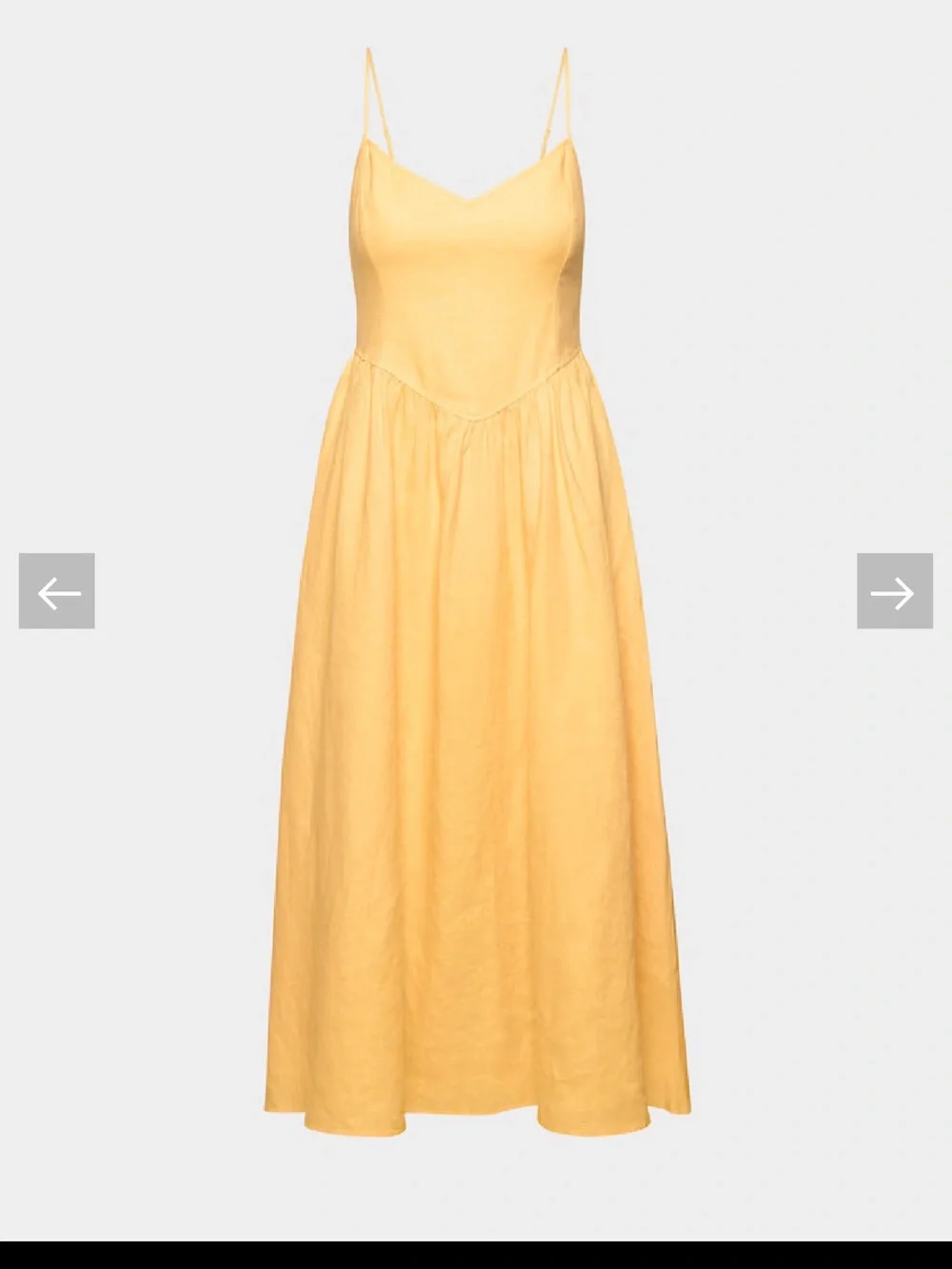 Aritzia Yellow Linen Dress - Picture 4 of 9
